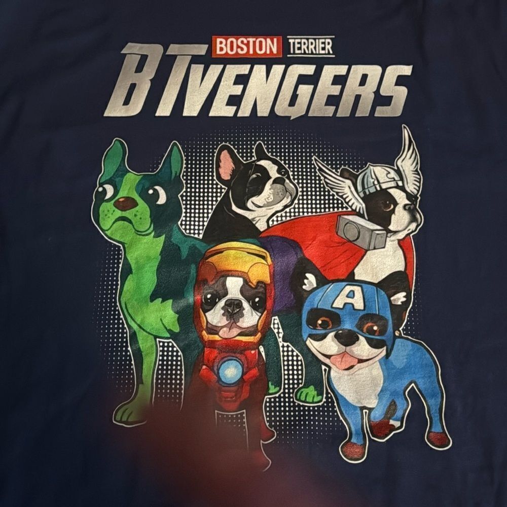 BOSTON TERRIER AVENGERS T SHIRT